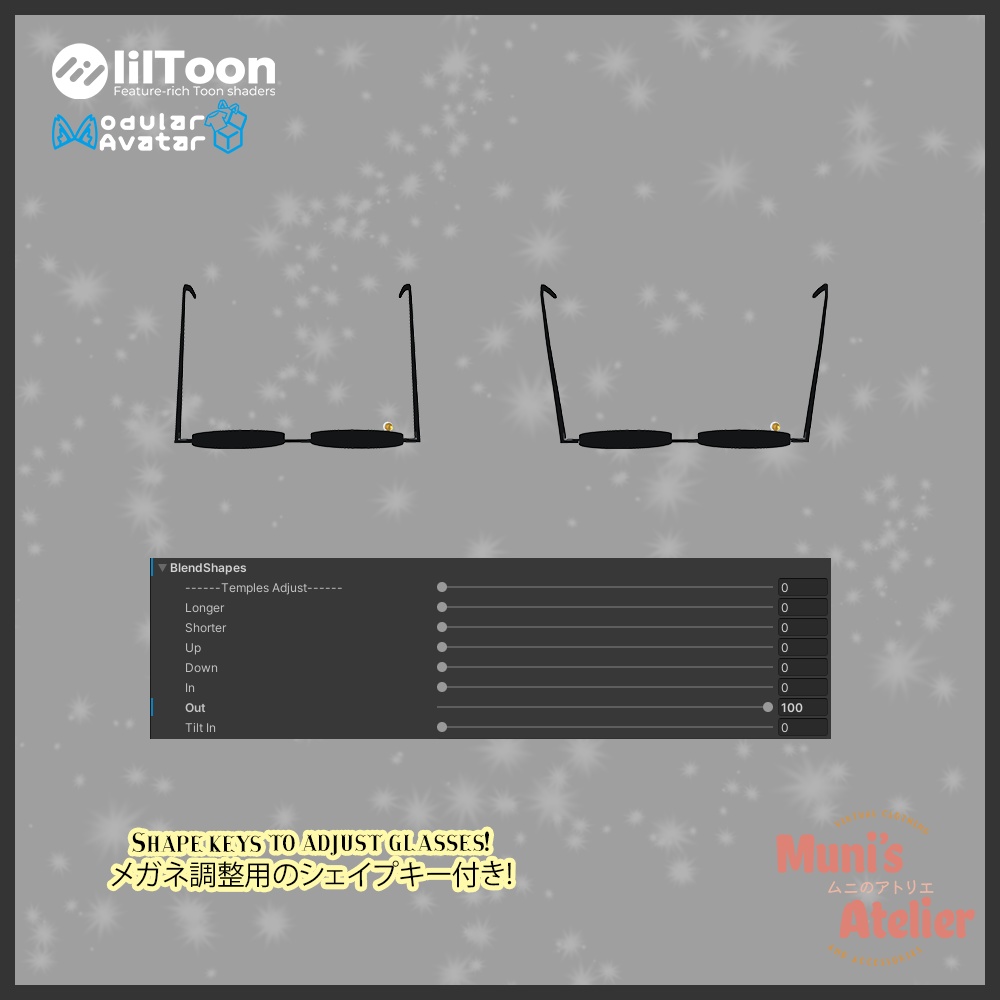 【無料,MA対応|FREE, MA EDIT】祝いの眼鏡|Celebration Glasses