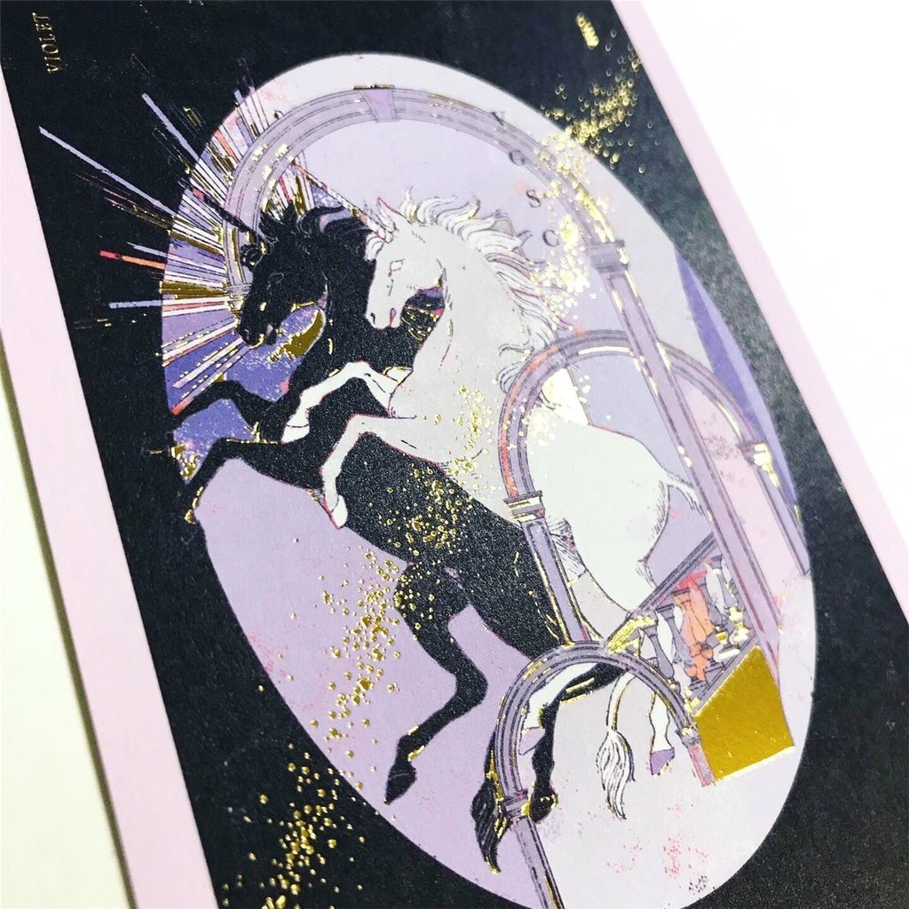 箔押しポストカード「ユニコーンの集い」