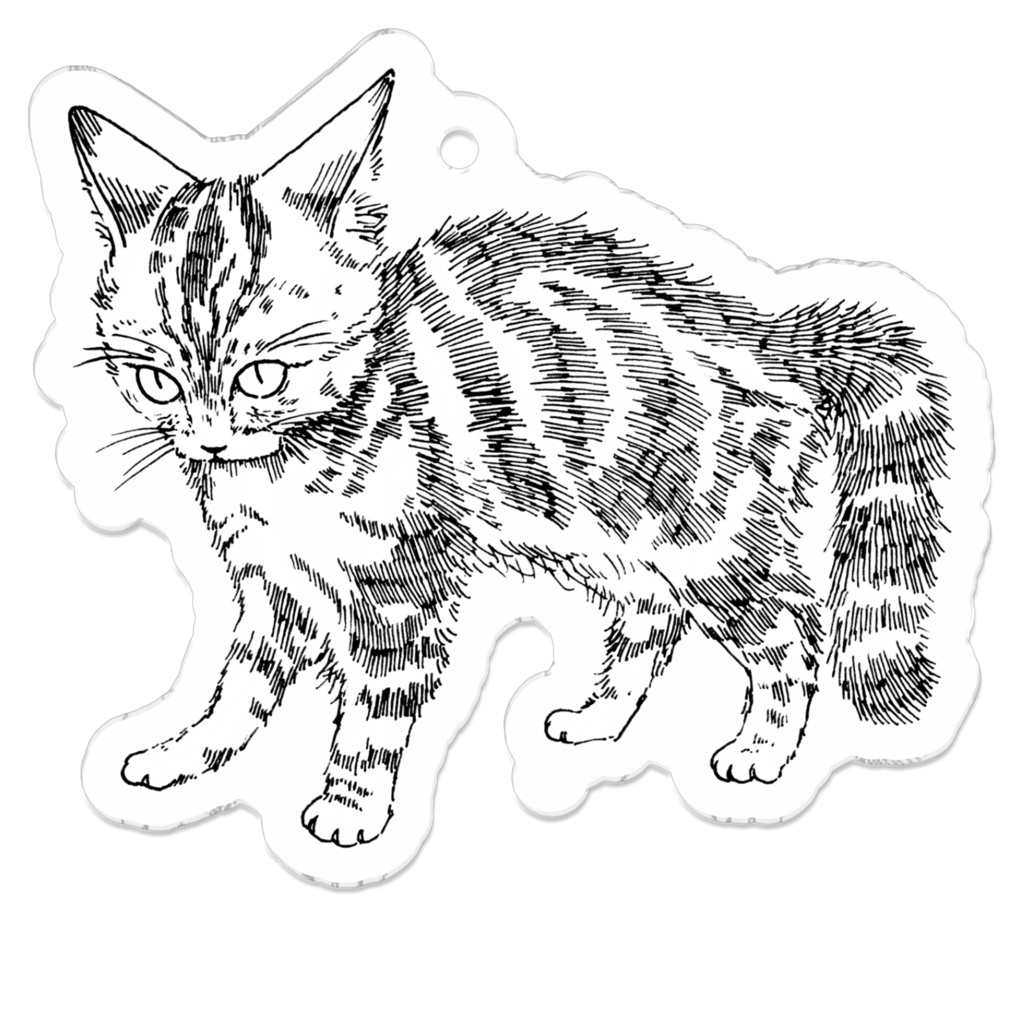 【RENTOGEN キーホルダー】怒ってる猫