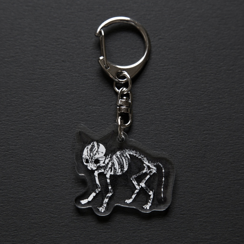 【RENTOGEN キーホルダー】怒ってる猫