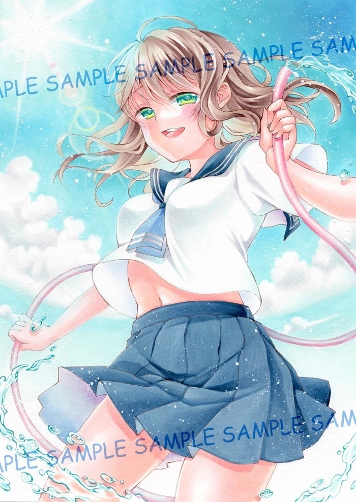手描きイラスト*創作【夏のセーラー】B5サイズ