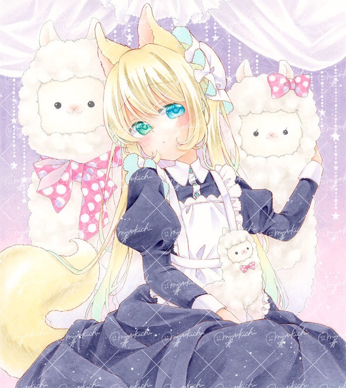 手描きイラスト*創作【アルパカ推し 一ノ瀬】大色紙サイズ