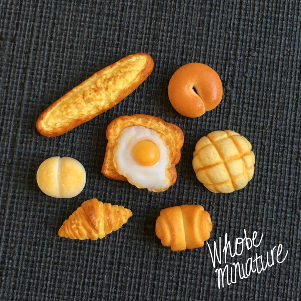 ミニチュア 朝のパンセット miniature bread set