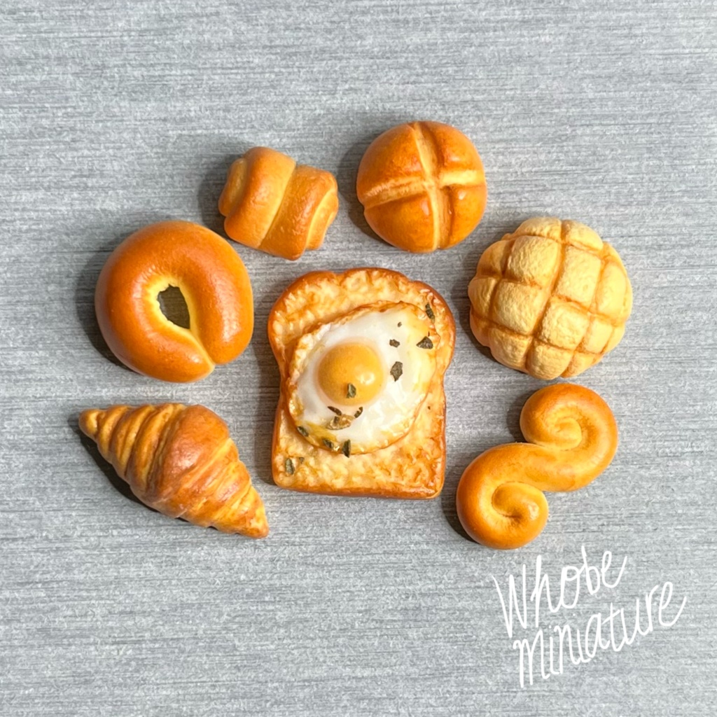 ミニチュア 朝のパンセット miniature bread set