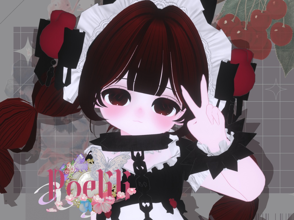 【VRChat向けオリジナル3Dモデル】ぽえりり/poelili【#Poelili_3D】