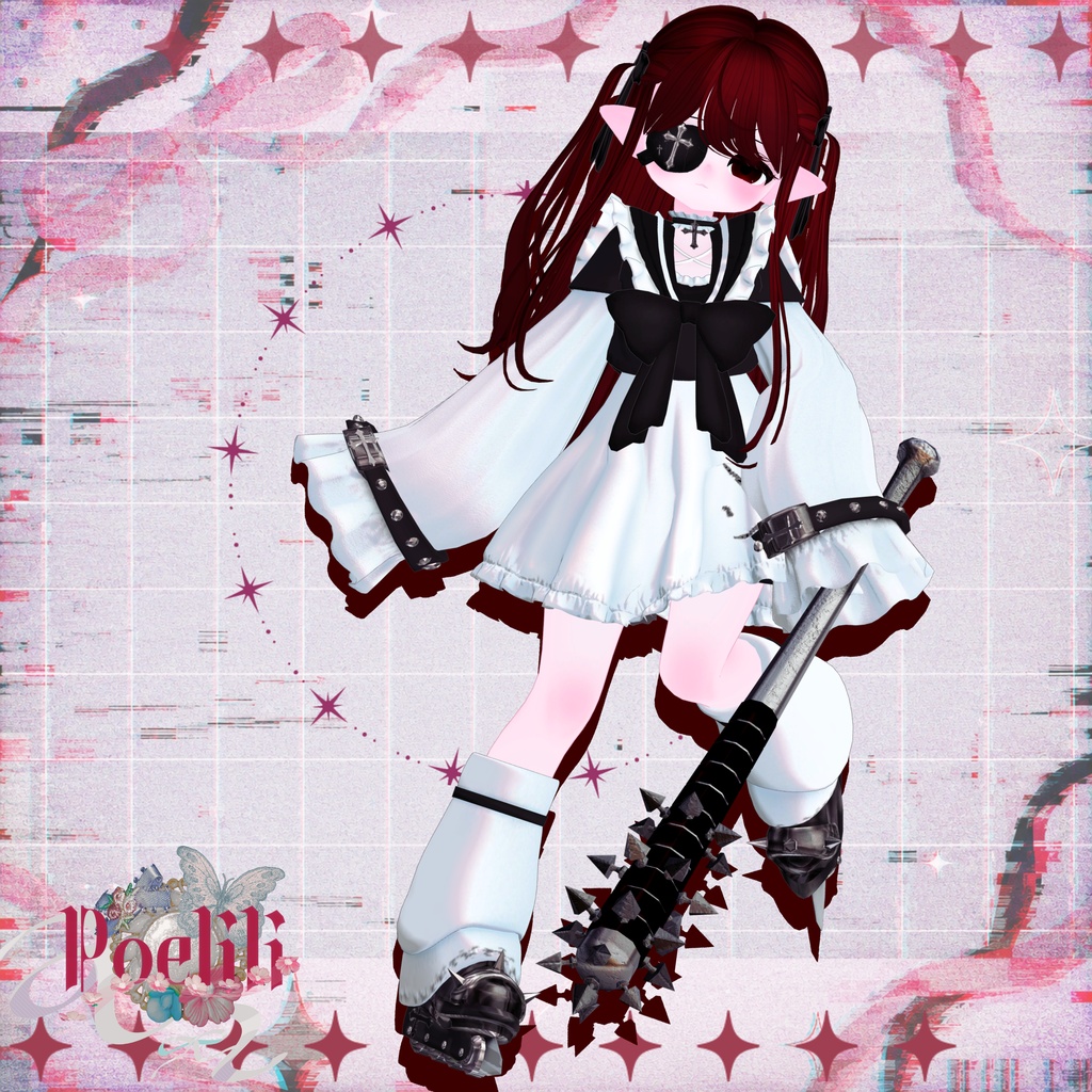 【VRChat向けオリジナル3Dモデル】ぽえりり/poelili【#Poelili_3D】