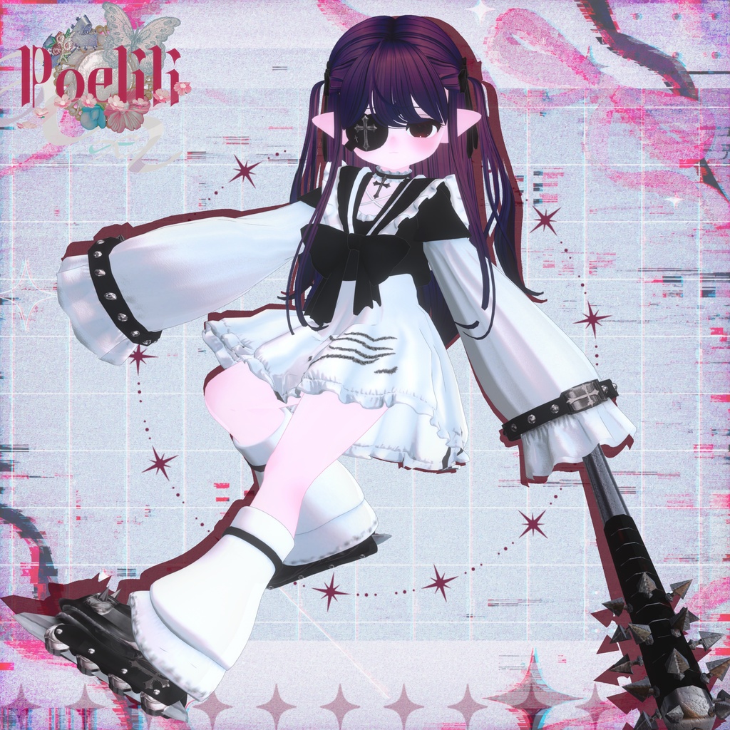 【VRChat向けオリジナル3Dモデル】ぽえりり/poelili【#Poelili_3D】