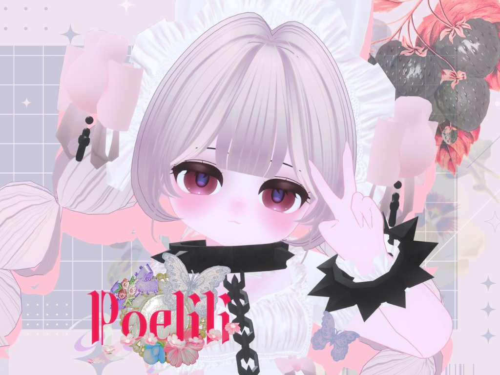 【VRChat向けオリジナル3Dモデル】ぽえりり/poelili【#Poelili_3D】