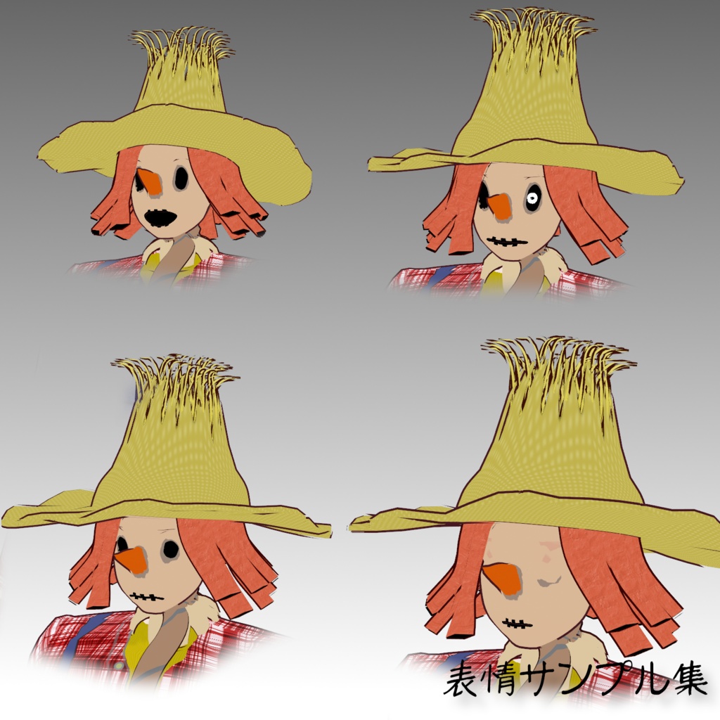Cluster向けVroidモデル「スケアクロウ」