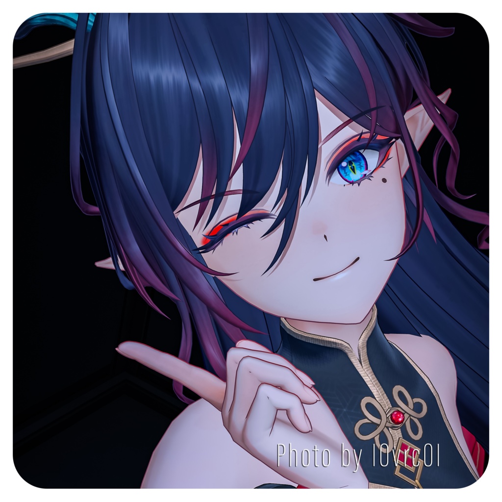 【VRchat向けオリジナル3Dモデル】『黎焔』