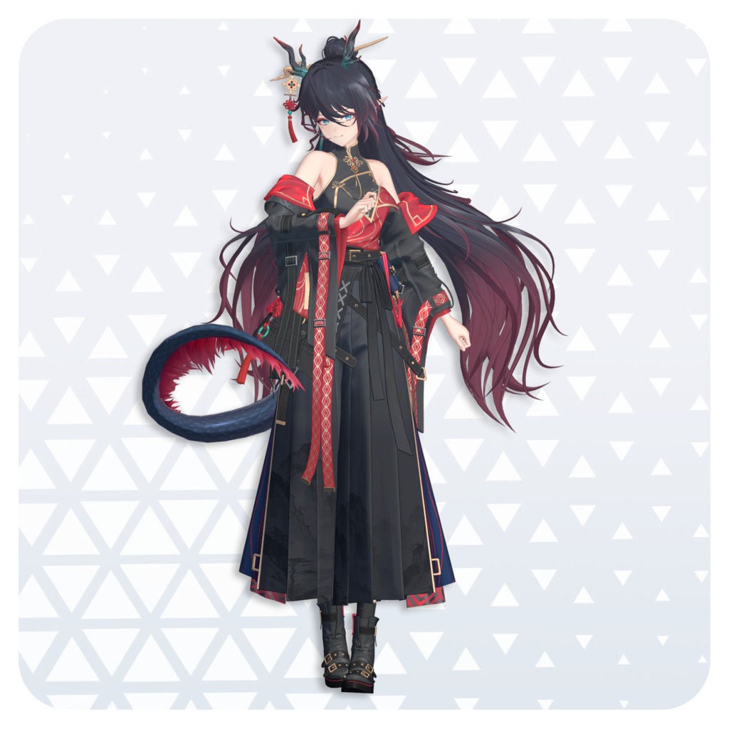 【VRchat向けオリジナル3Dモデル】『黎焔』