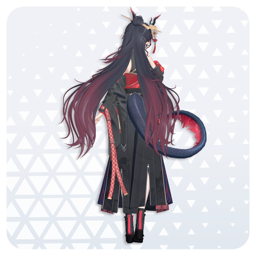 【VRchat向けオリジナル3Dモデル】『黎焔』