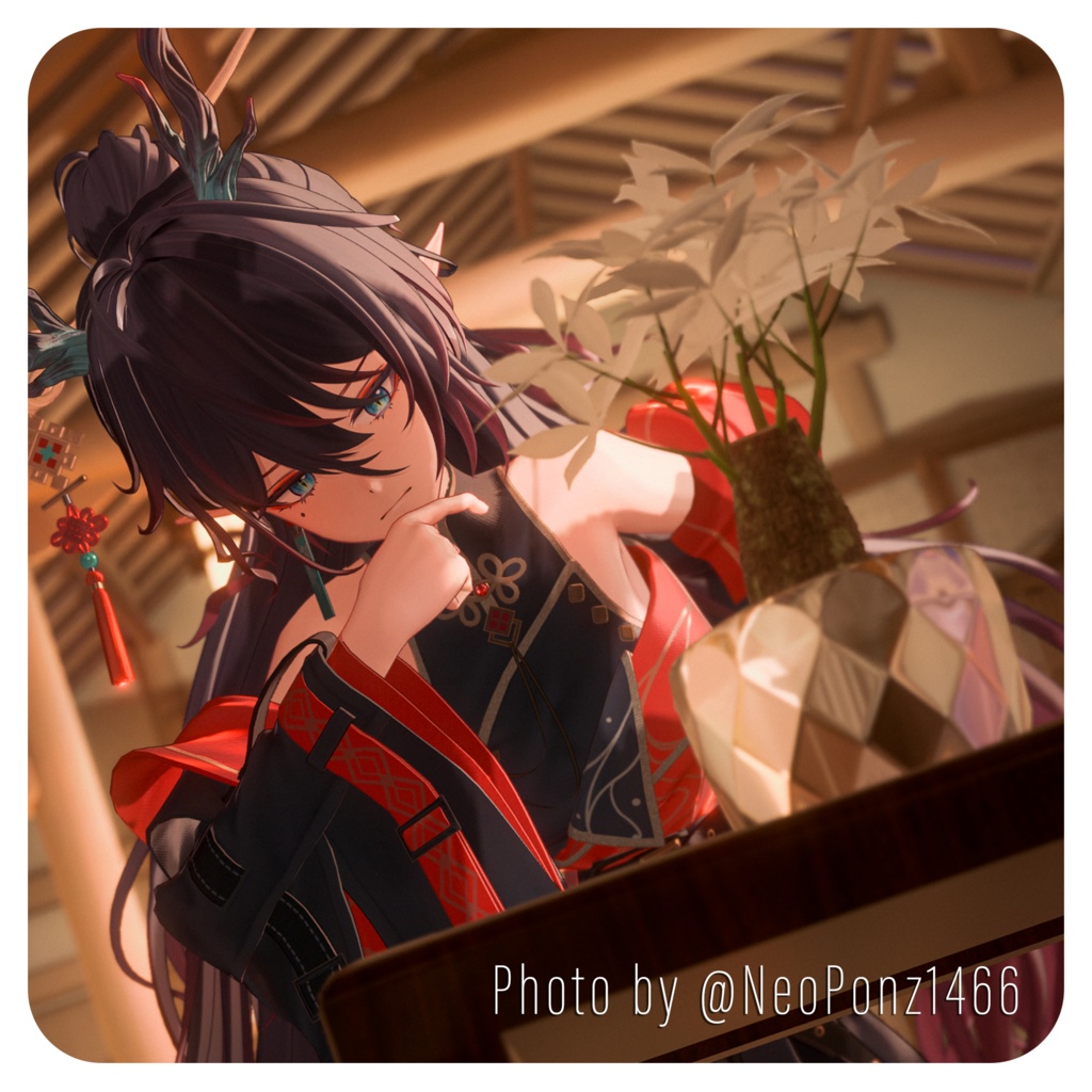 【VRchat向けオリジナル3Dモデル】『黎焔』