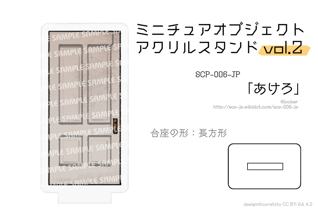 【SCP】ミニチュアオブジェクト-アクリルスタンド