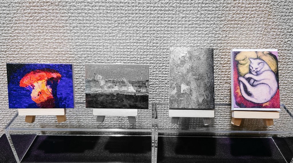 怖い絵展　ミニキャンバス　2点セット ミニキャンバスにモダンアート！ | 絵画教室 Atelier cocolabo