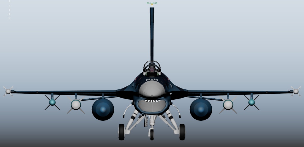 F-2A 3DCGmodel 洋上迷彩&試作機カラー(おまけ)