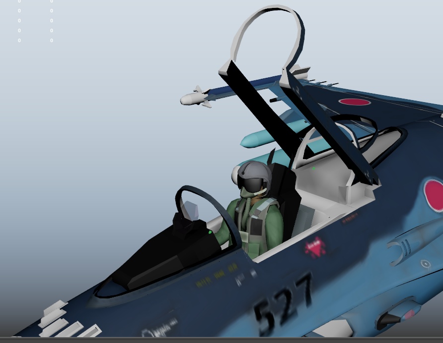 F-2A 3DCGmodel 洋上迷彩&試作機カラー(おまけ)