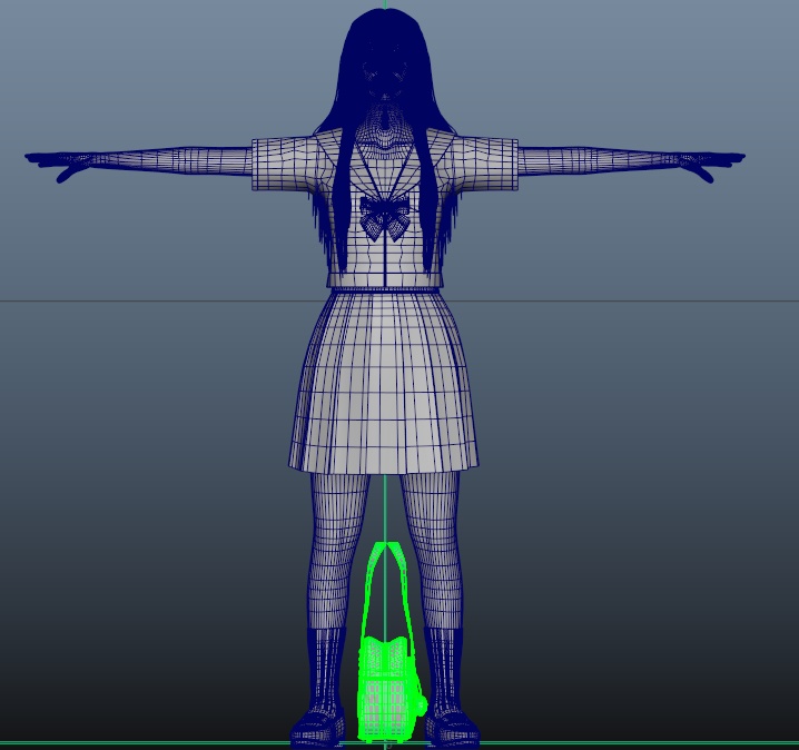 日本人女子高生 3DCGmodel キャラクターモデル