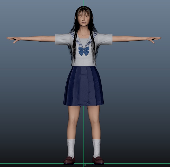 日本人女子高生 3DCGmodel キャラクターモデル