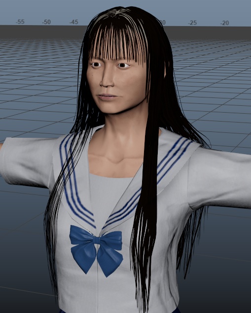 日本人女子高生 3DCGmodel キャラクターモデル