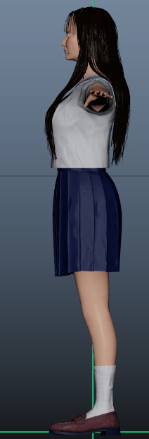 日本人女子高生 3DCGmodel キャラクターモデル