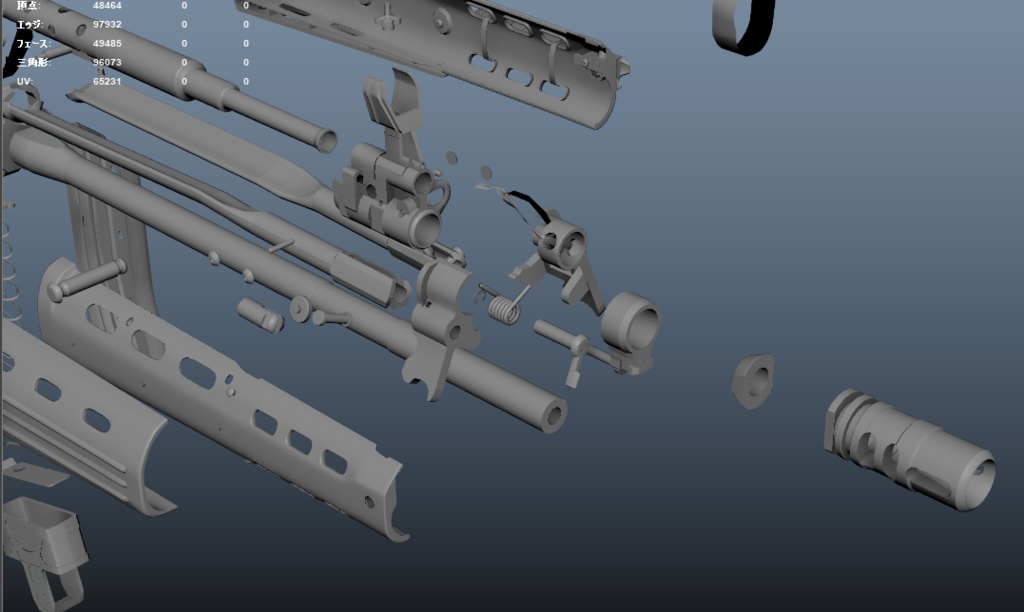 89式小銃 3DCGmodel アセット