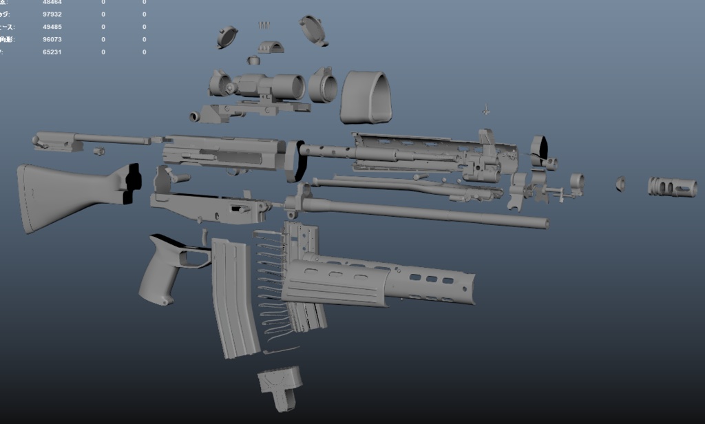 89式小銃 3DCGmodel アセット