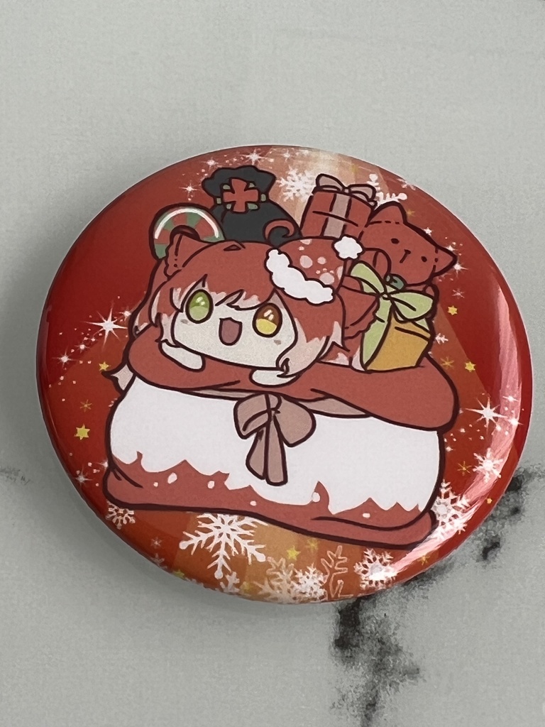 クリスマスちびキャラ　缶バッジ