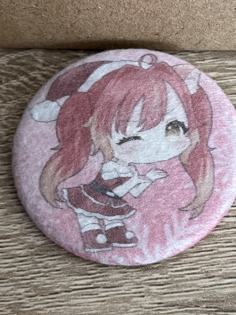 クリスマスSD桃肌缶バッジ