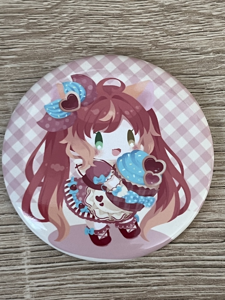 バレンタインかわいい缶バッジ🧡