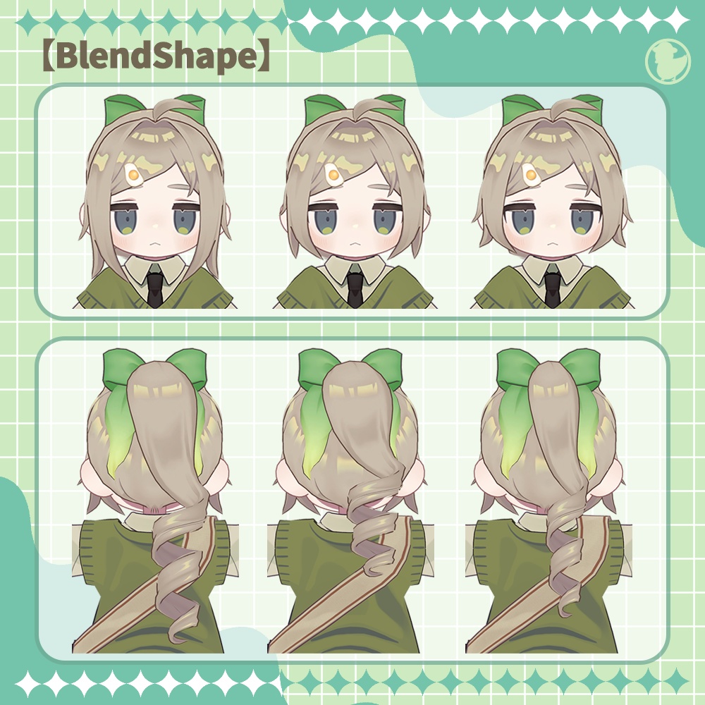 【9アバター対応】縦ロールポニー