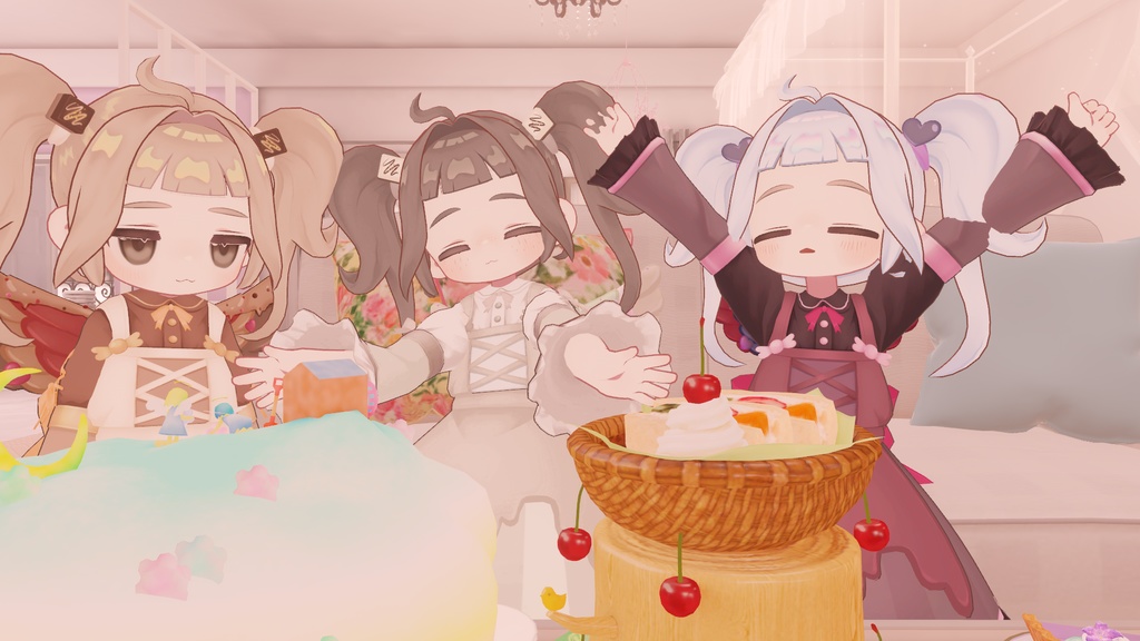 【6アバター対応】チョコ衣装/ゆるまきツイン