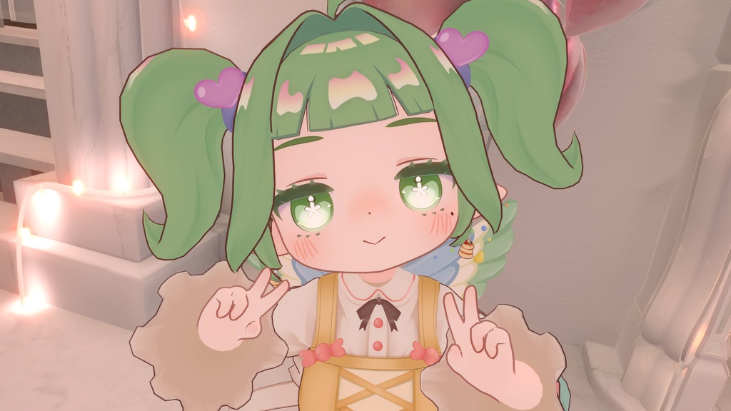 【6アバター対応】チョコ衣装/ゆるまきツイン