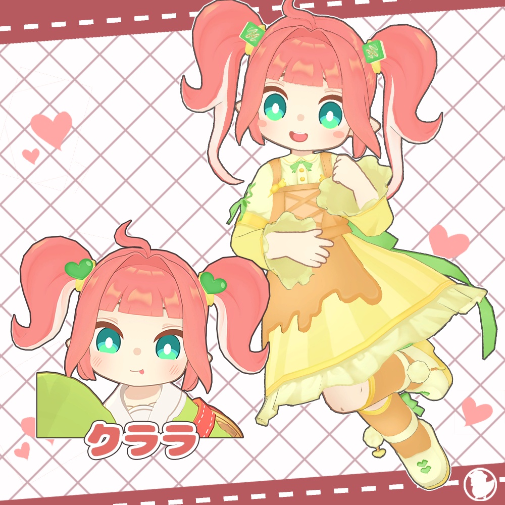 【6アバター対応】チョコ衣装/ゆるまきツイン