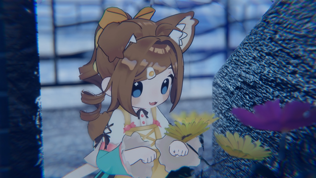 【6アバター対応】チョコ衣装/ゆるまきツイン