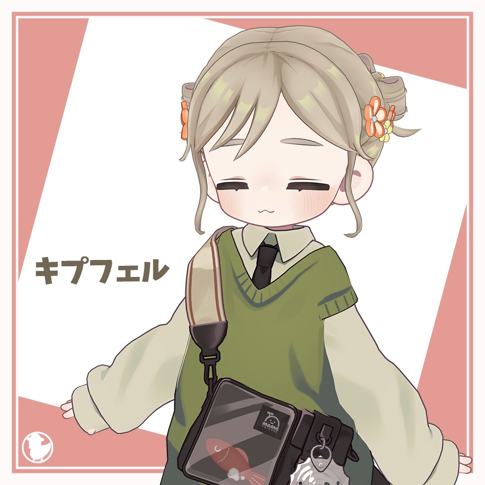 【9アバター対応】リボンツインヘア