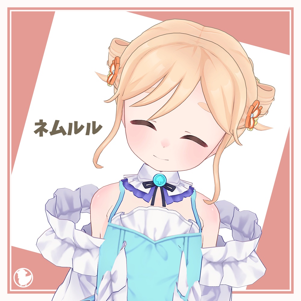 【9アバター対応】リボンツインヘア