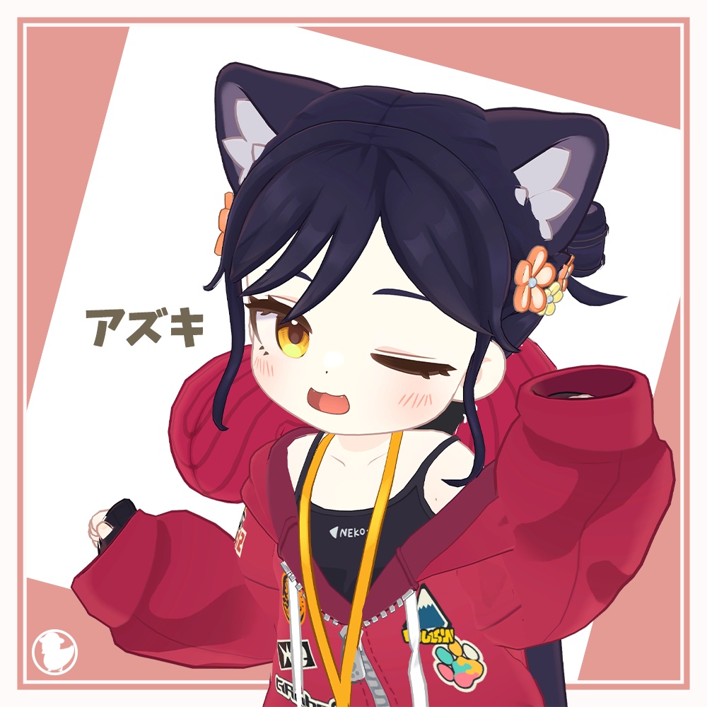 【9アバター対応】リボンツインヘア