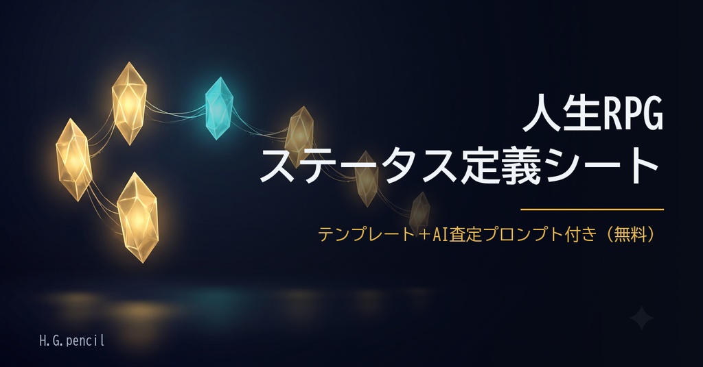 人生RPG ステータス定義シート・テンプレート（AI査定プロンプト付き）