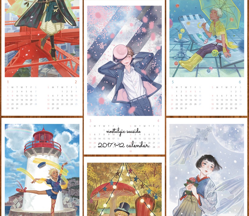 nostalgic seaside 2017 calendar
