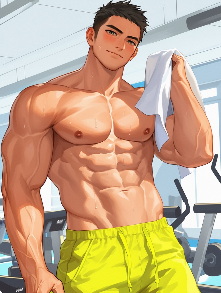 筋トレ男子詰め合わせパック( Muscle training boys assortment illustration pack)