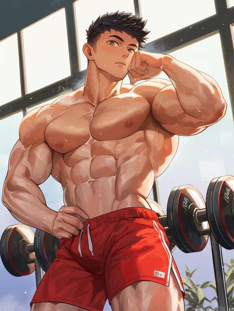 筋トレ男子詰め合わせパック( Muscle training boys assortment illustration pack)