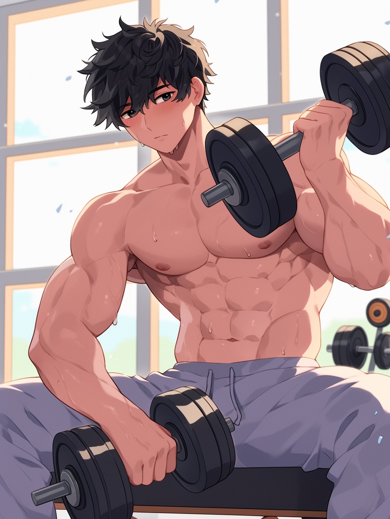 筋トレ男子詰め合わせパック（ Muscle training boys assortment illustration pack）
