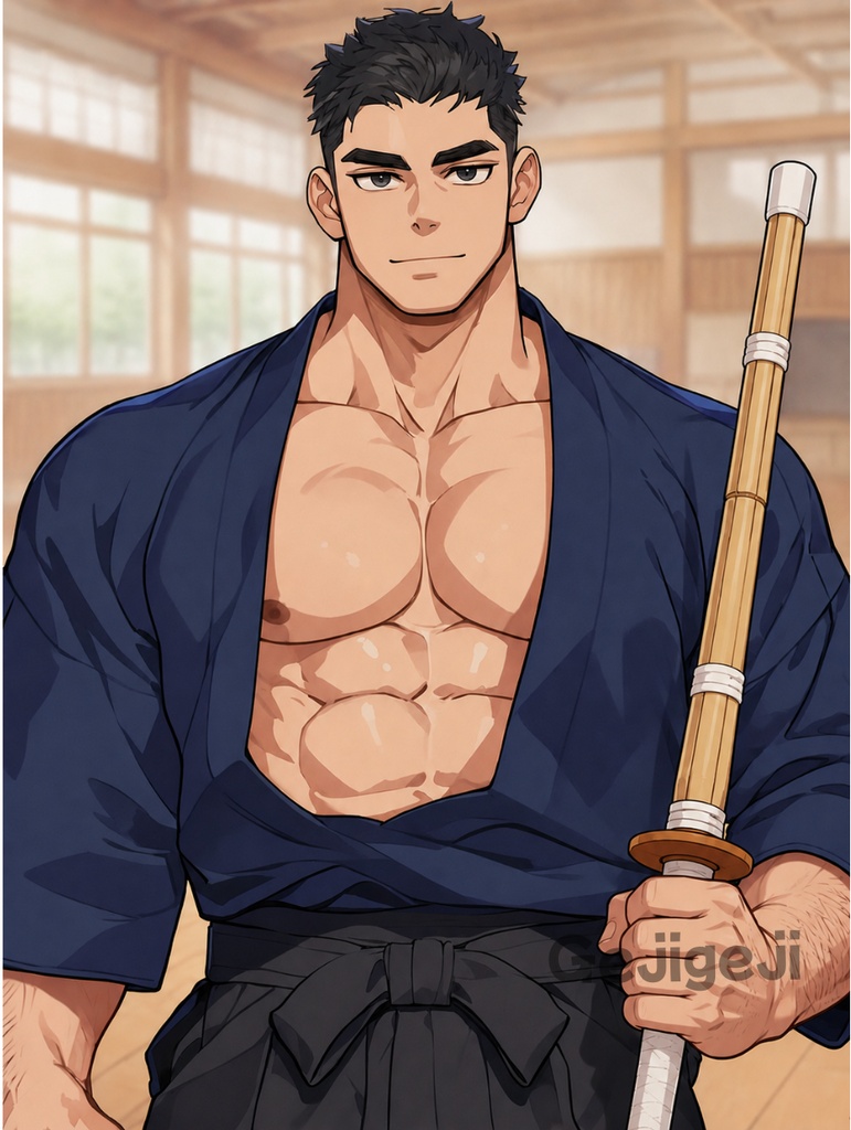 教育実習の男子学生たち(Male students on teaching practicum)
