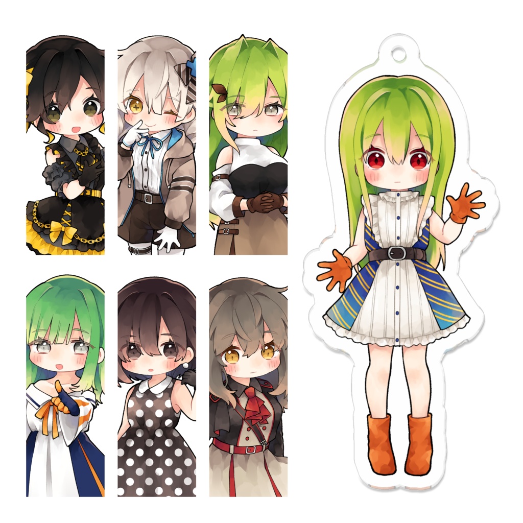 おおをふろっぐ 70×70mmアクリルキーホルダー(7種)