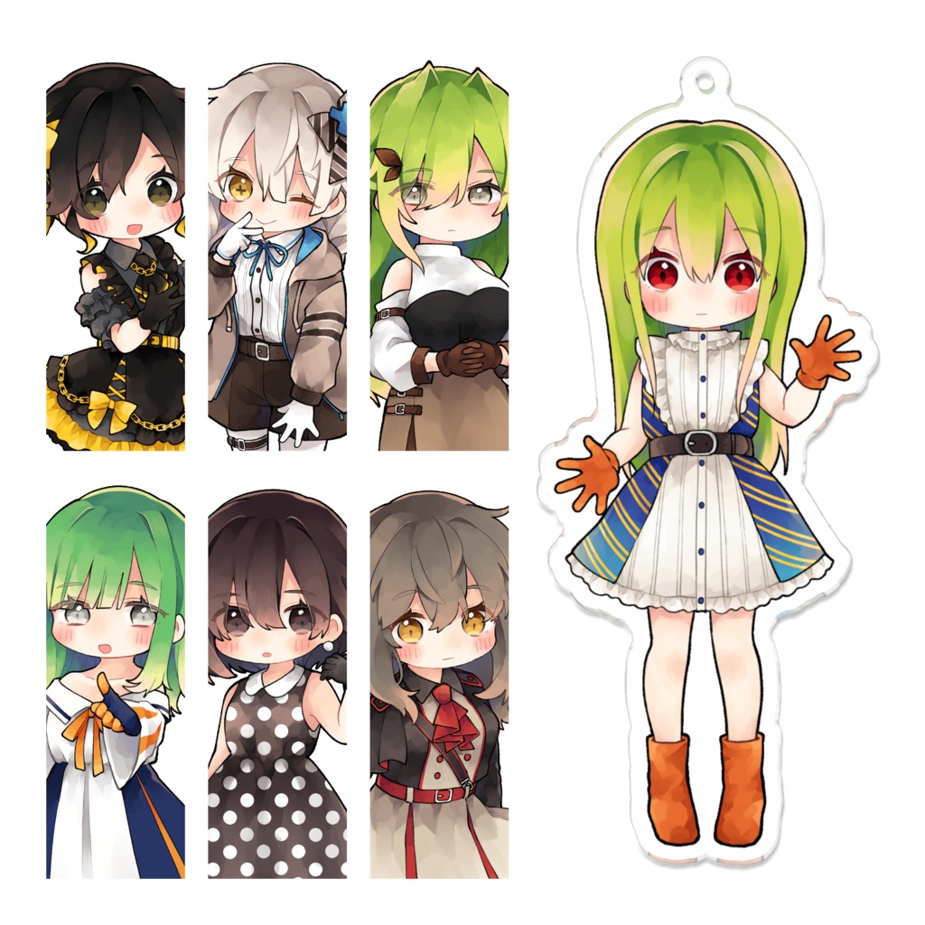 おおをふろっぐ 10×10mmアクリルキーホルダー(7種)