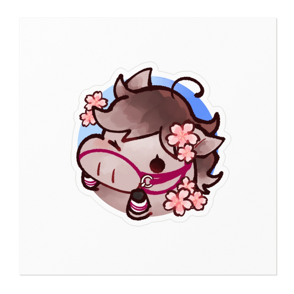 なんかいい馬 ステッカー(ホワイト/クリア)