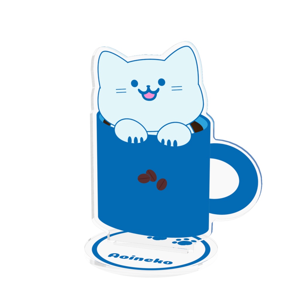 アオイネコ アクリルフィギュア