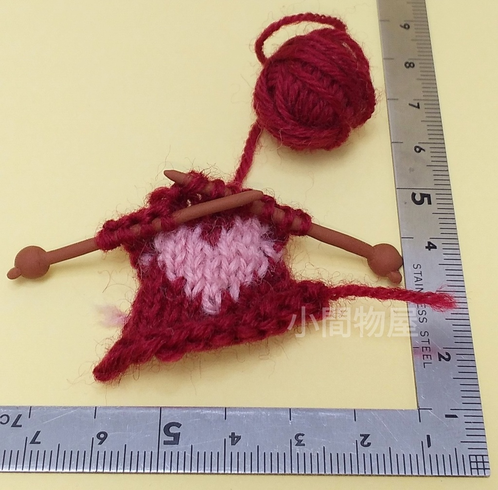 ハート編み物(クマ)