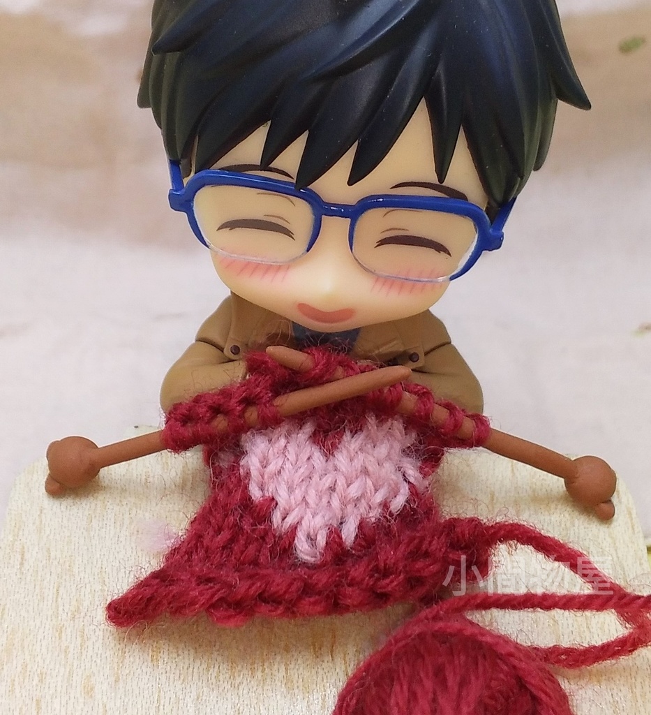 ハート編み物(クマ)